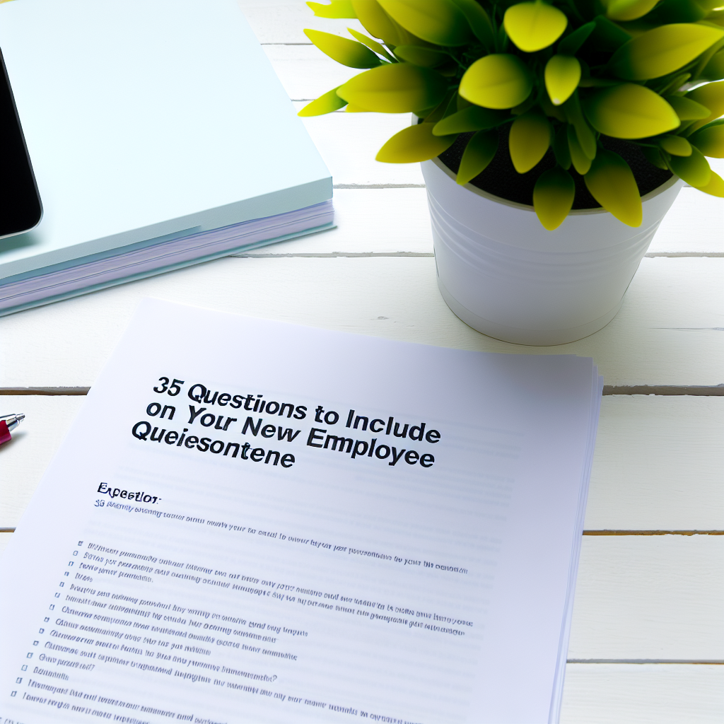 35 Questions To Include in Your New Employee Questionnaire