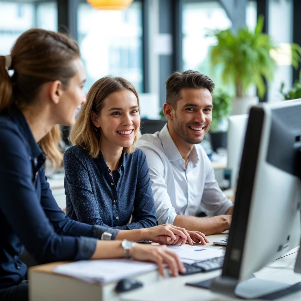 Professionals demonstrating strong emotional intelligence in a work situation