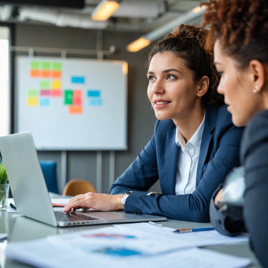 Professionals demonstrating high emotional intelligence in a collaborative work environment