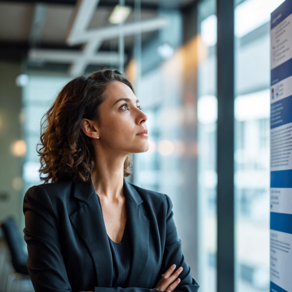 Professionals on a career ascent, symbolizing development potential