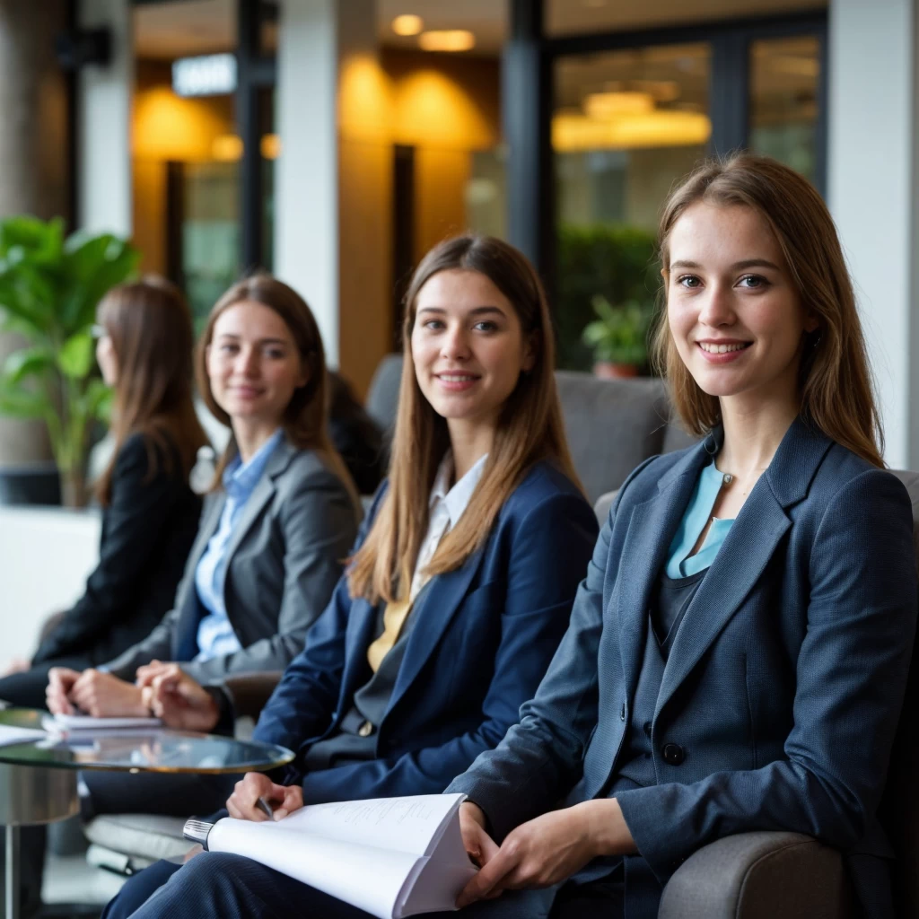 Dynamic team of young professionals in a meeting