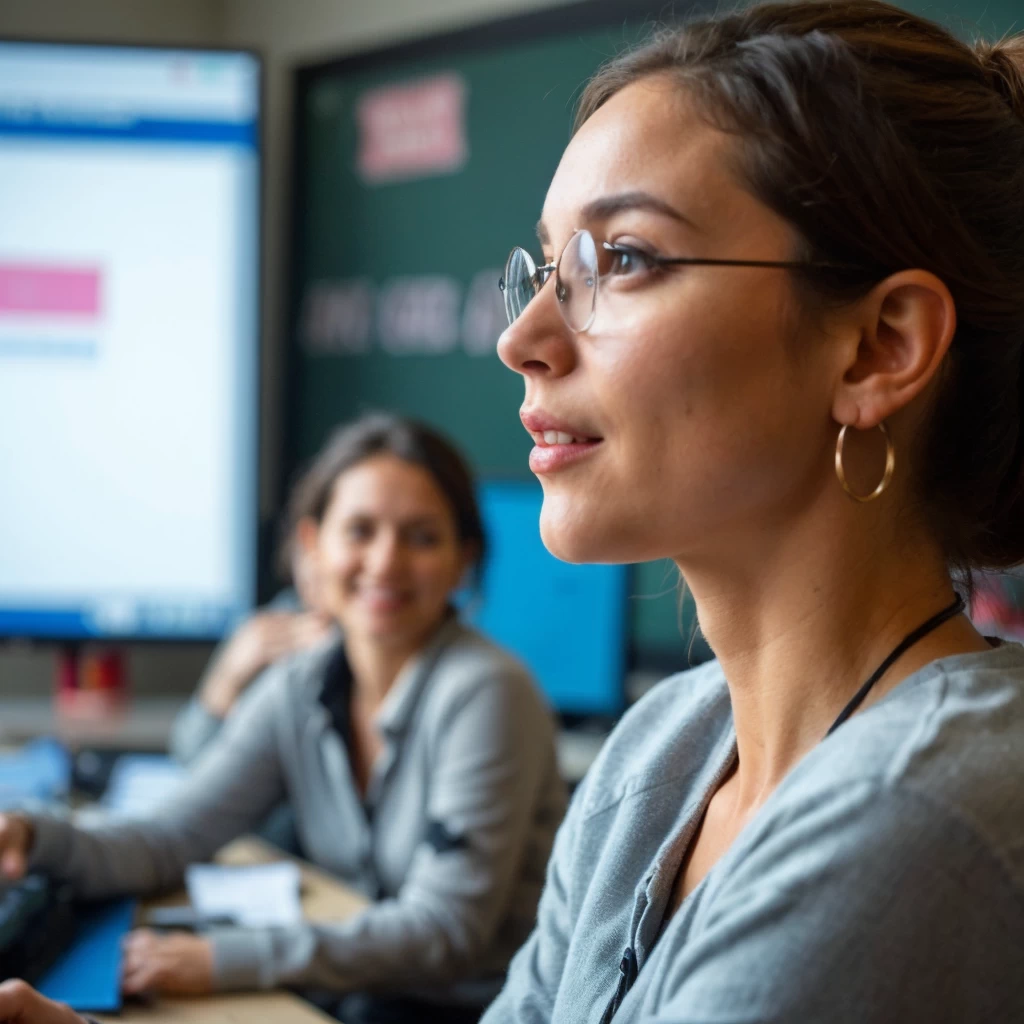 Trainer using various teaching methods adapted to different learner profiles